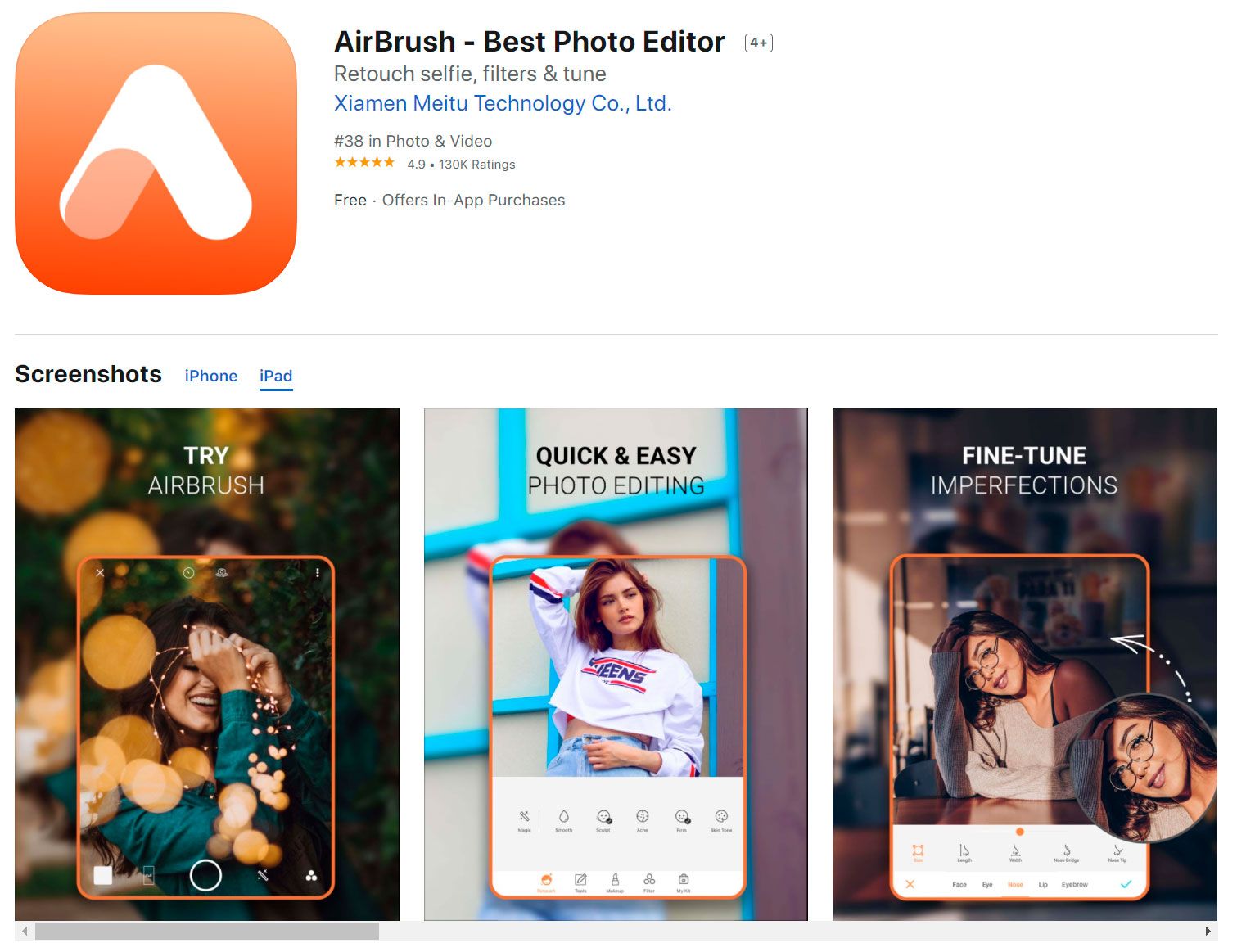 Airbrush в AppStore..