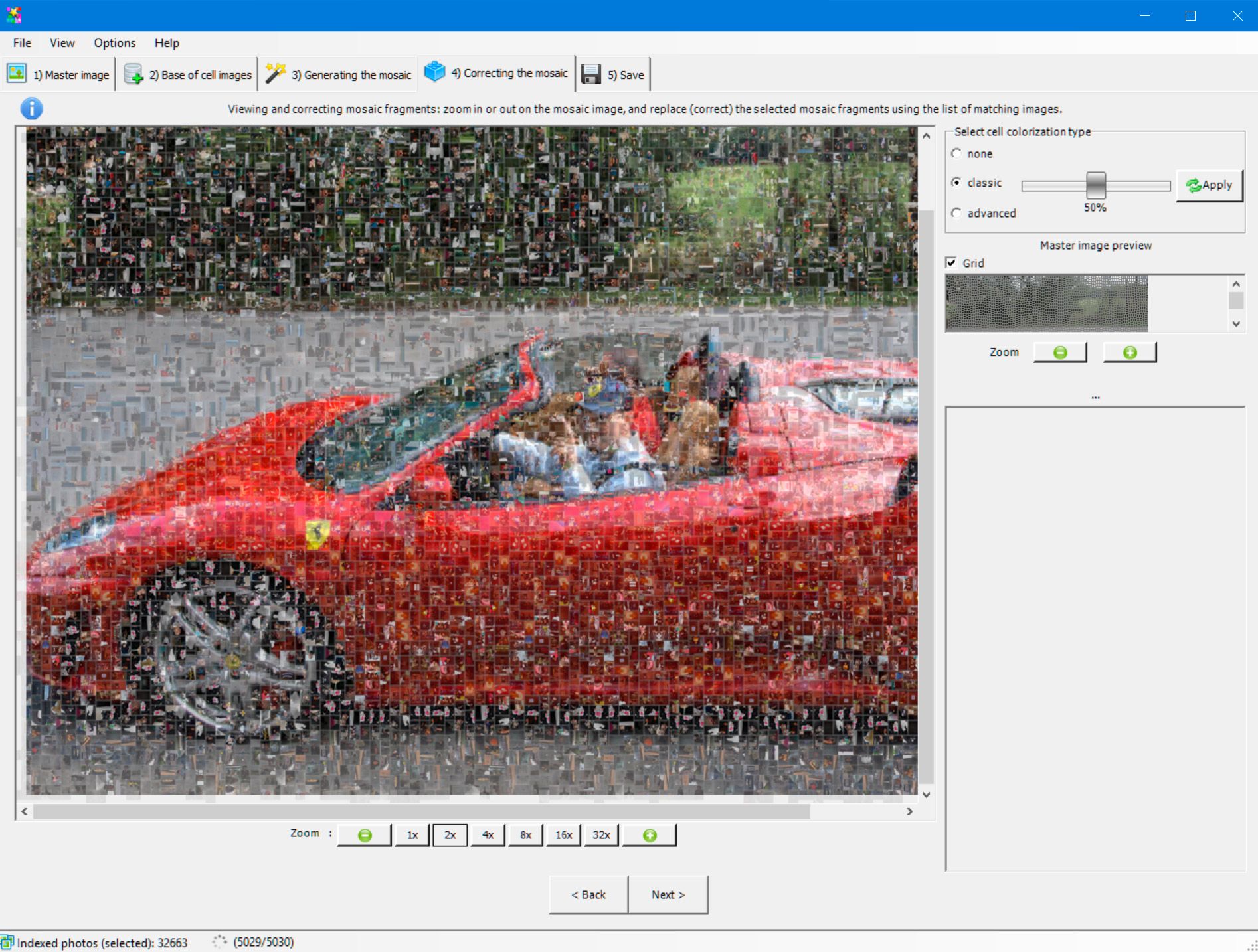 Photo Mosaic Software Снимок экрана.